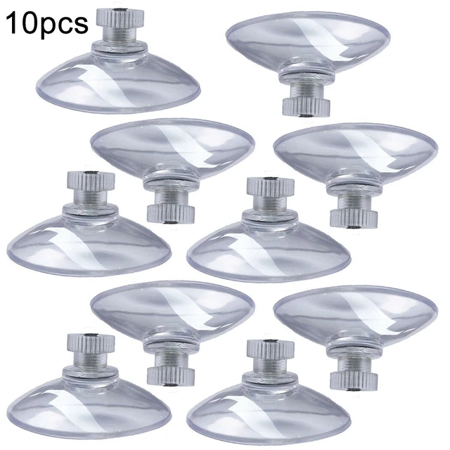 10 Pièces 41mm Pouce Vis Transparent Fixation Ventouse Blanc Écrou Caoutchouc