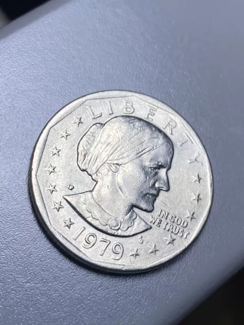 Pièce d'argent à bord large de 1 dollar américain P Susan B Anthony One de...