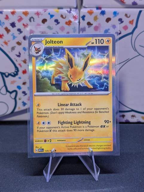 Jolteon 135/165 Pokémon 151 English TCG Holo Rare NM 2023 - Foto 5