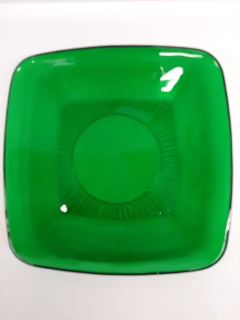 6 Fire King Anchor Hocking Charm Forest Green Glass 6.75" Multi Use Plates Fab! 2