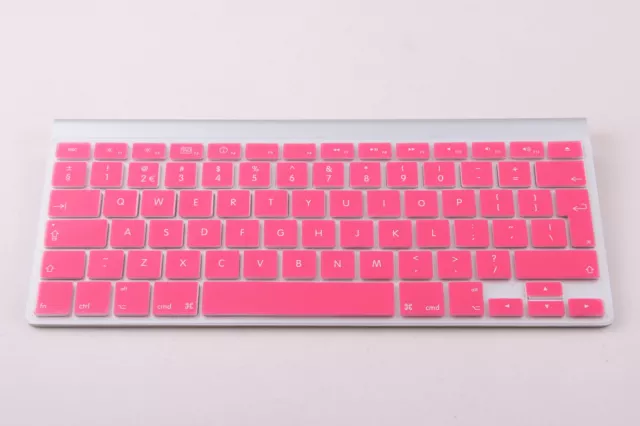 Pink UK/EU Silicone keyboard Cover Protector for Apple iMac, Macbook Pro