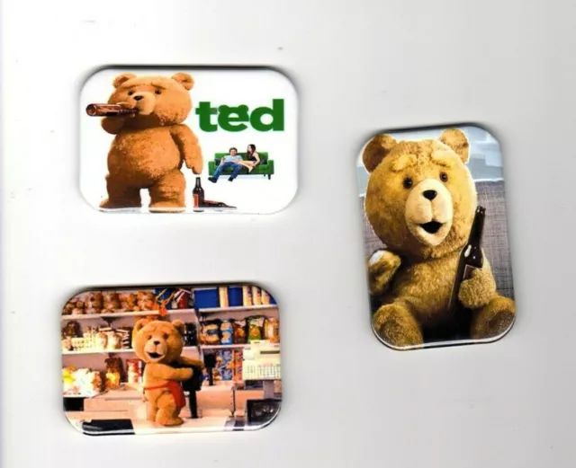 Ted    3 Refrigerator Magnet  2" X 3"  With Rounded Corner