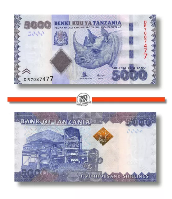 Tanzania 5.000 Shilingi 2015 Unc Pn 43b, Banknote24