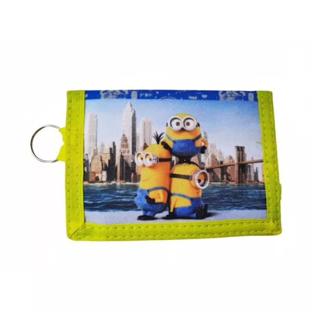 Portafoglio Con Portamonete A Strappo Con Gancio Portachiave Minions Cattivissim