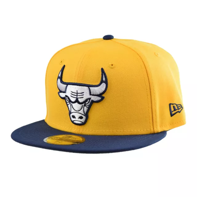 New Era Chicago Bulls 59Fifty Men's Fitted Hat Yellow-Navy 60366469