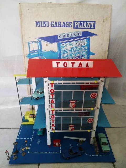 Ancien Garage Jouet De France Pliant - Avec Sa Boîte D'origine, Fabrication Française