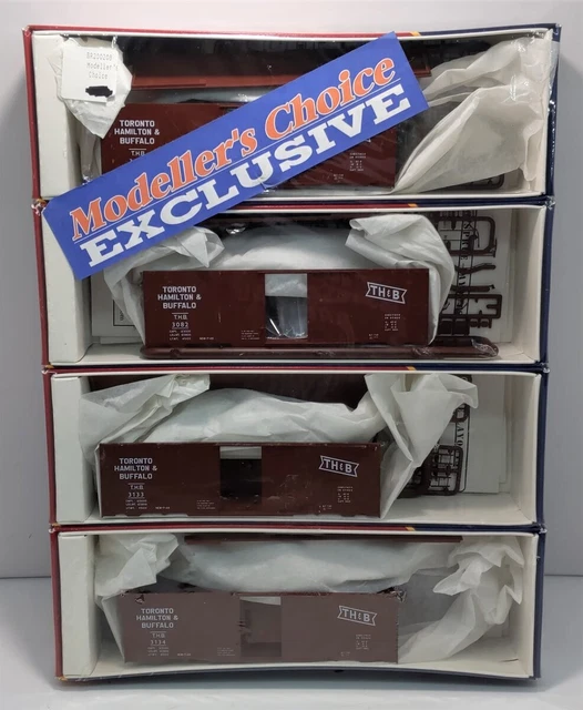 Branchline Trains HO Toronto Hamilton & Buffalo 40' Boxcar Kit (Pack of 4) MT