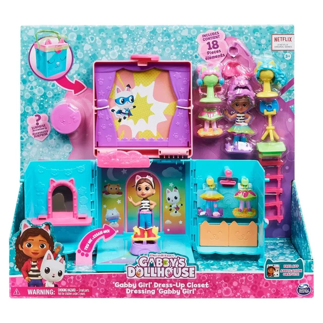 GABBYS DOLLHOUSE RAINBOW Closet Portable Playset with Gabby Doll 63.15