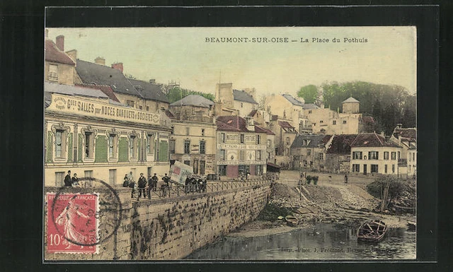 CPA Beaumont-sur-Oise, La Place du Pothuis 1907