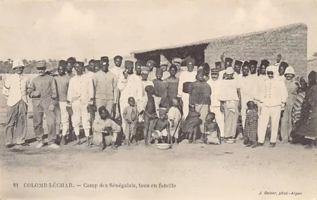 Algérie - COLOMB BÉCHAR - Camp des Tirailleurs Sénégalais, tous en famille