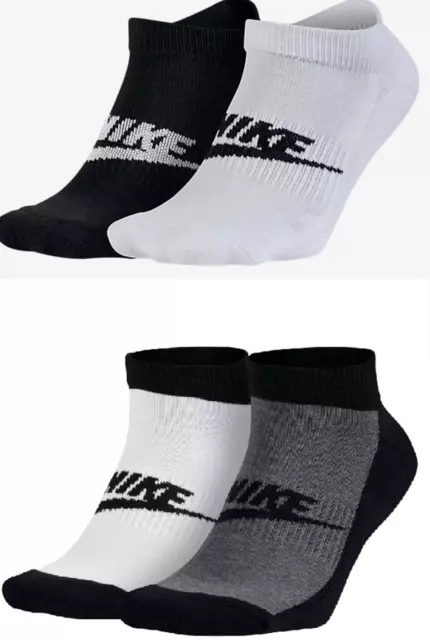 Nike Graphique No-Show Entraînement Gym Décontracté Chaussettes Mixte (2 Paire)