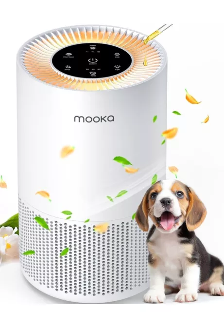 MOOKA H13 True HEPA Air Purifiers for Home Large Rooms up to 1200ft² Cleaner US