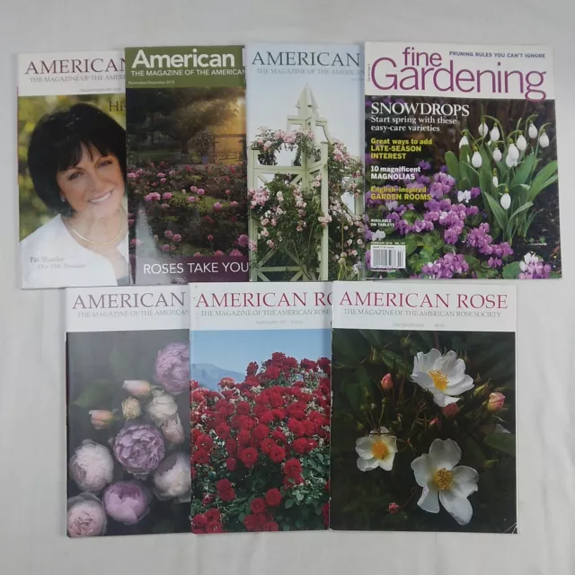 American Rose Fine Gardening Magazines Lot Of 7 2015-2016-2017 Flowers Plants