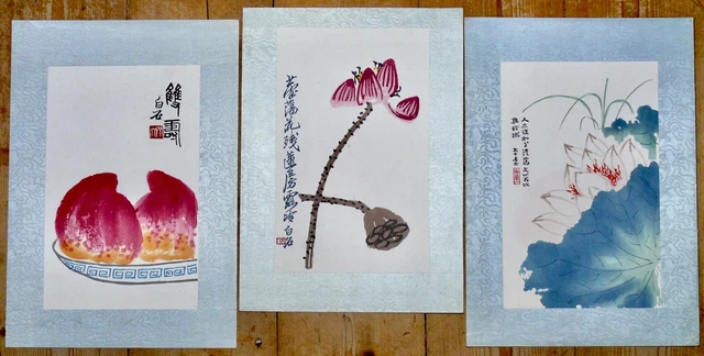 Set of 3 woodcuts Qi Baishi 1864 - 1957