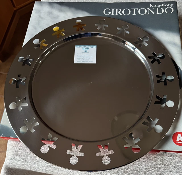 Vassoio Alessi Girotondo - Acciaio Inox Con Motivo Omini Per Portare Bevande E Snacks - Foto 5