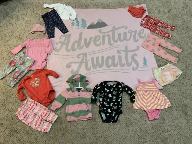 Lot Bundle of 11 Baby Girl size 9 months Carters Ralph Lauren Clothing