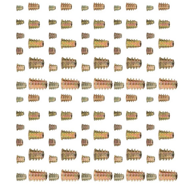 460 Pcs Internal External Tooth Nut Zinc Alloy Threads Nuts Screw Inserts Wood 3