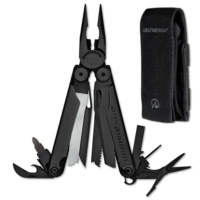 Leatherman Wave Multi-Tool, Black Oxide WIth Black Molle Sheath - 830246 - NEW