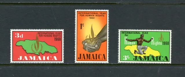 R3037 Jamaica 1968 human rights 3v. MNH