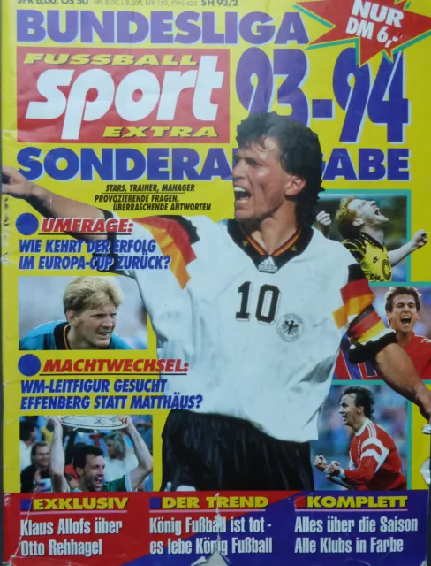 Fussball-Sport Extra Bundesliga  93-94 Sonderausgabe
