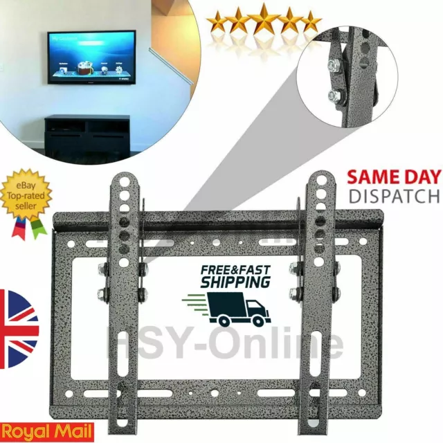 TV Wall Bracket Mount Tilt For 14 15 20 23 25 30 32 38 40 42 Plasma LCD LED UK