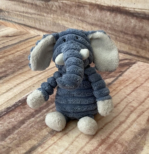 JELLYCAT BLUE CORDY Roy Elephant Soft Plush Jitter Vibrate Pull
