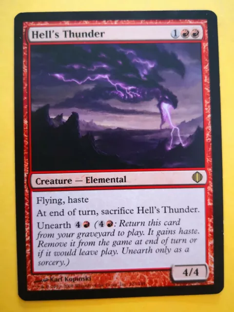 Hell's Thunder, NM, Shards of Alara, Magic the Gathering, MTG, Rare, Selten