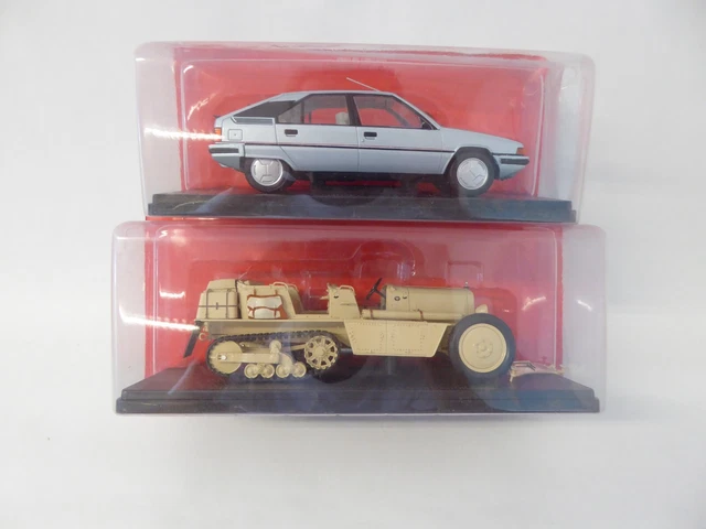 Lot de 2 Citroën 1/24 Collection Hachette IXO voiture miniature diecast CIT33