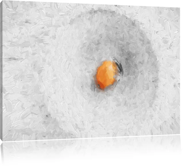 Marrón Huevo En Bonito Cuenco de Cerámica Foto Lienzo Decoración Pared Impresión