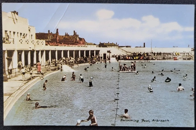 VINTAGE RP POSTCARD Of Paddling Pool,Arbroath, Angus, Scotland £3.99 ...