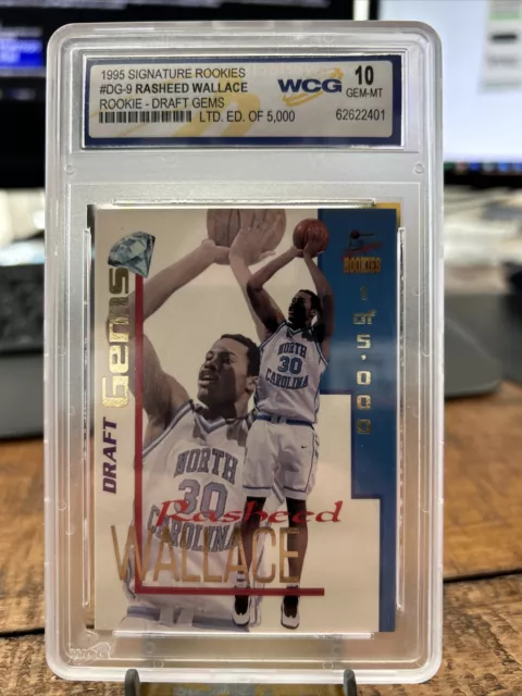 1995 Signature Rookies Rasheed Wallace #DG-9 Rookie Draft Gems 1/5000