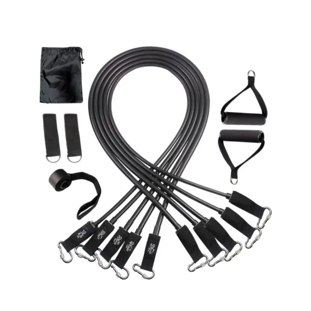 Exercise Resistance Bands Set - 5 Workout Bands Stackable up to 150 lbs,