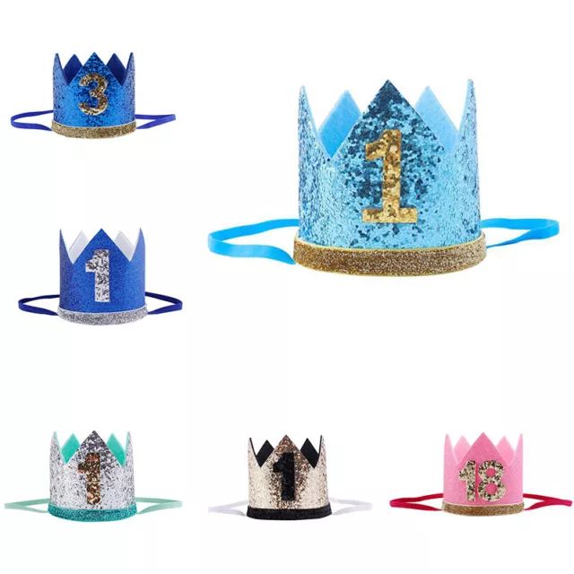 1 pz cappello corona festa per bambine ragazzi 1 ° compleanno fascia copricapo decorazione festa