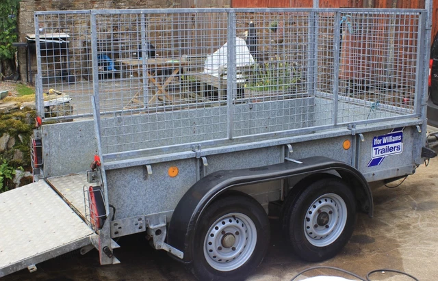 IFOR WILLIAMS BRAKED 2700KG GD84 Double Axle Trailer 8ft x 4ft Mesh ...