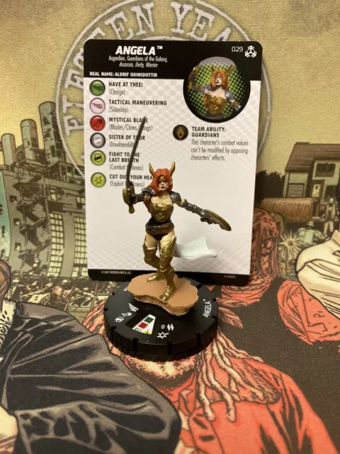 Angela 029 Uncommon Figure W/Card War Of Realms Heroclix Marvel