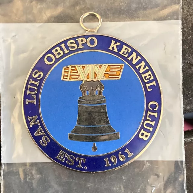 Vintage San Luis Obispo Kennel Club California Enamel Medal Medallion