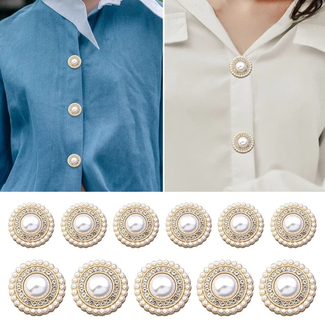 Hágalo usted mismo Accesorios de costura Estrás Perla Botones Camisa Botones Decoración Botón