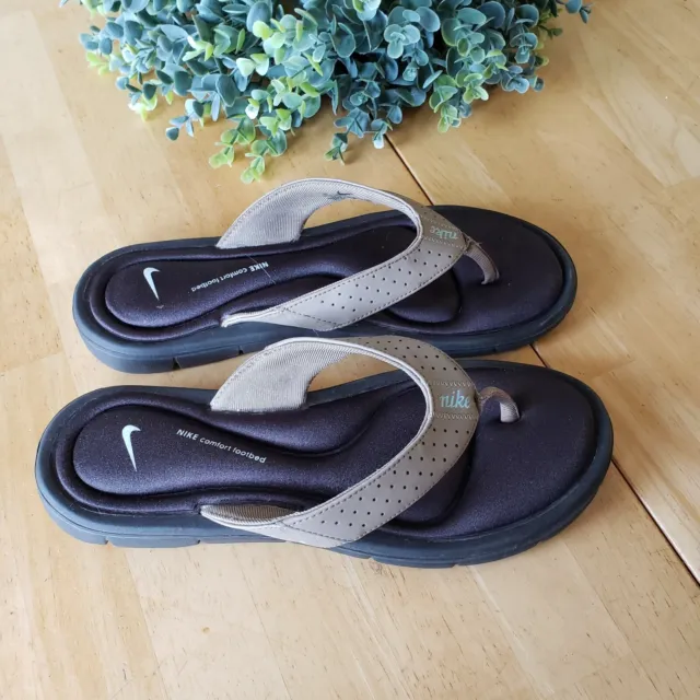 Nike Comfort Footbed Women's Size 10 Black Flip Flop Sandals | eBay