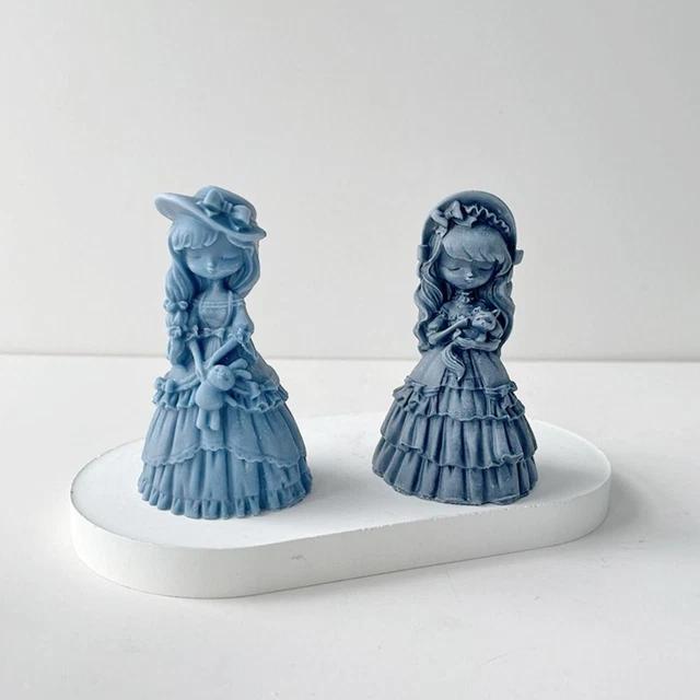 de cire d'art 3D Poupée Bougie Moule Moule en silicone Fabrication de savon