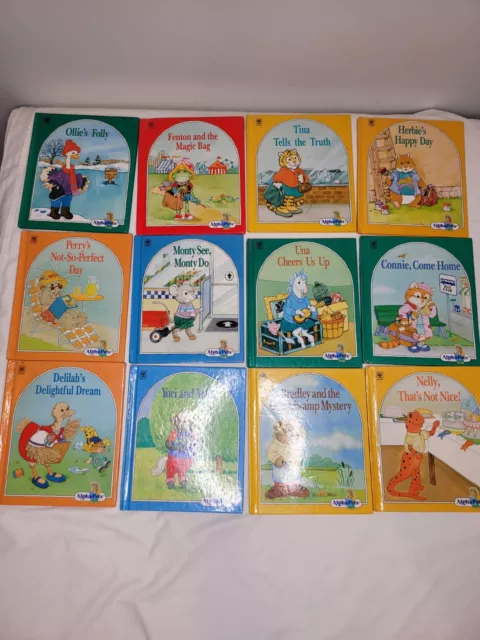 12x Vintage AlphaPets / Alpha Pets - HC Animal Alphabet A-Z Books - 1990s