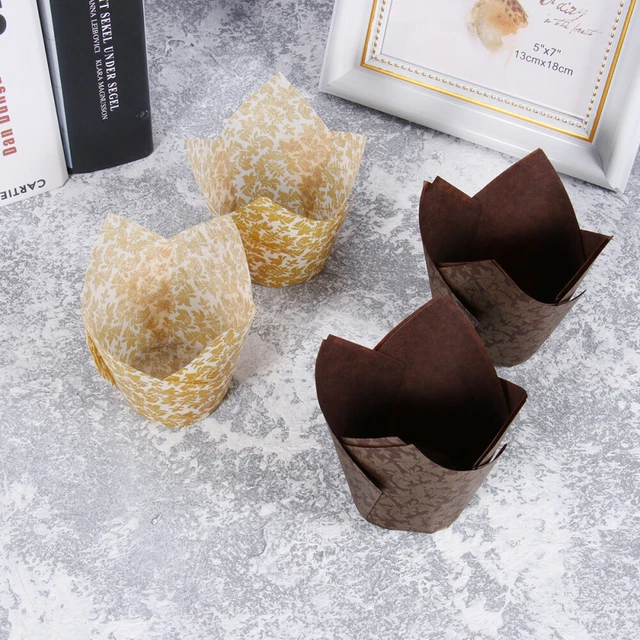 100 pz fodere per cupcake tulipani decorative impermeabili per muffin supporto per cupcake involucro
