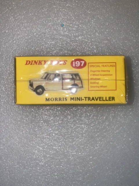 Atlas Dinky Toys 197 — Morris Mini Traveller in Cream — Boxed brand new sealed.
