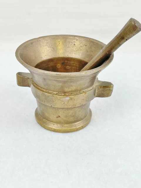 Vintage Sarna Brass Mortar & Pestel
