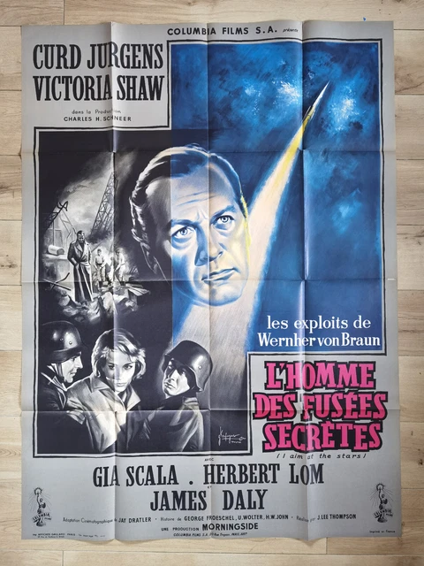 Affiche de cinema - L'homme Des Fusées Secretes 120x160- Kerfyser- 1960