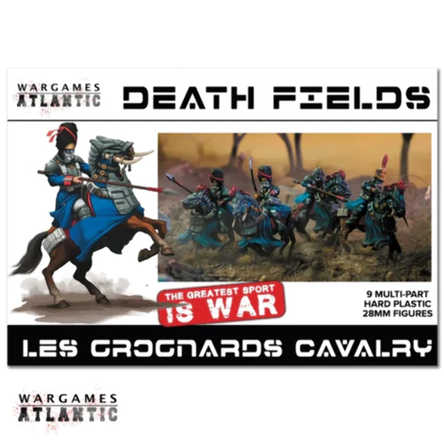Wargames Atlantic Operators Wargames Atlantic Les Grognards Cavalry – 28mm Hard Plastic Miniatures Set, 9 Figures With Lances/Swords US Made Wargame Figures