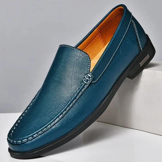Mocassins En Cuir Zara Enfant Garçon - Bleu Marine Taille 1.5 EU (33) - Neufs Avec étiquettes