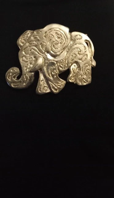 Broche éléphant Shalala En Métal Argenté - Bijou Fantaisie Neuf Avec étiquette