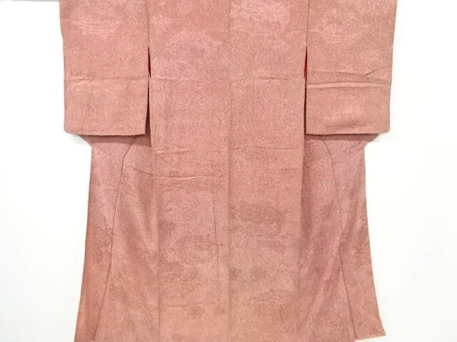 6489890: Japanese Kimono / Antique Kimono / Mon Kinsha / Abstract Pattern