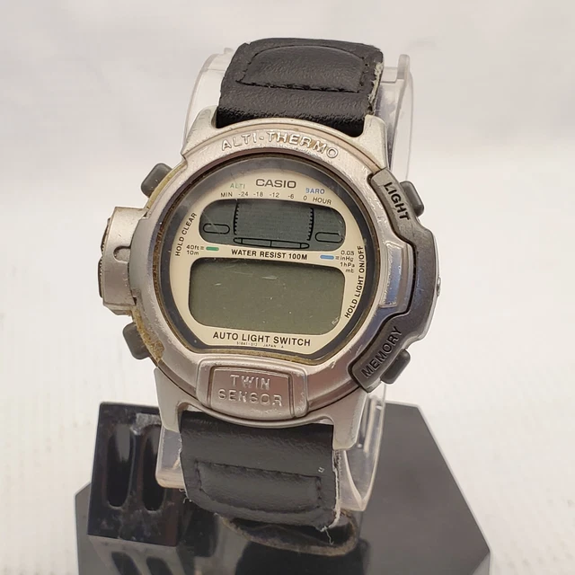 RARE VINTAGE CASIO Pathfinder PAL-200 ALTI-THERMO TWIN SENSOR WATCH FOR ...