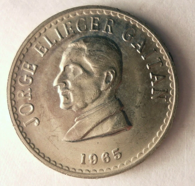 1965 COLOMBIA 50 CENTAVOS - High Quality Coin - FREE SHIP - Bin #315
